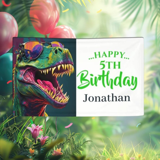 Banderoles Fête d'anniversaire de Dino-Mite (Roar-Some T-Rex Dinosaur Birthday Signs for Dino Lovers!)