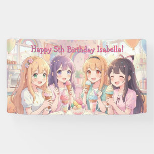Banderoles Fête d'anniversaire de glace personnalisée pour fi