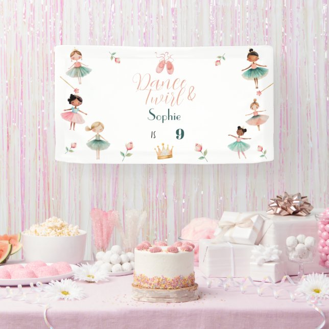 Banderoles Fête d'anniversaire de la danse et de la fillette (Fête)