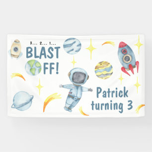 Banderoles Fête d'anniversaire de l'astronaute
