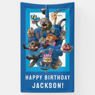 Banderoles Fête d'anniversaire de personnage de Zootopie 2