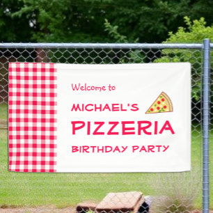 Banderoles Fête d'anniversaire des enfants Pizza Party