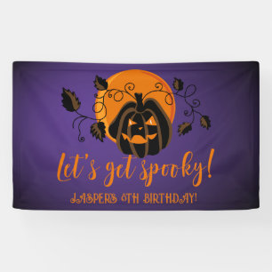 Banderoles Fête d'anniversaire d'Halloween Éffrayante