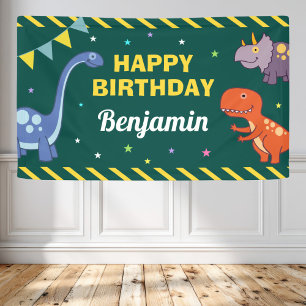 Banderoles Fête d'anniversaire dinosaure