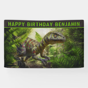 Banderoles Fête d'anniversaire dinosaure