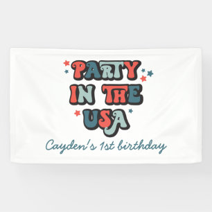Banderoles Fête d'anniversaire du 4 juillet aux États-Unis