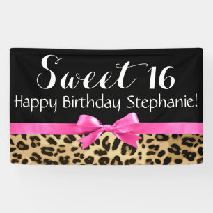 Banderoles Fête d'anniversaire du bonbon 16 à empreinte de