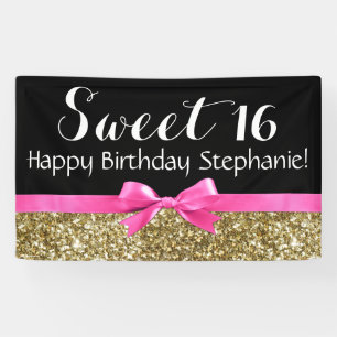 Banderoles Fête d'anniversaire du bonbon 16 à parties