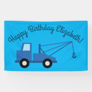 Banderoles Fête d'anniversaire du camion Tow