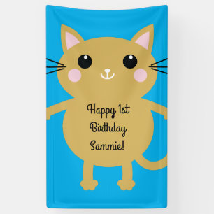 Banderoles Fête d'anniversaire du chat