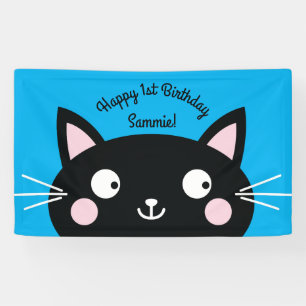 Banderoles Fête d'anniversaire du chat