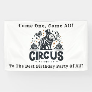 Banderoles Fête d'anniversaire du cirque lunaire