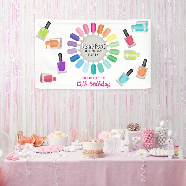 Banderoles Fête d'anniversaire Manucure Pédicure Ongles Fille (Fête)