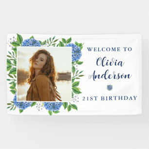 Banderoles Fête d'anniversaire personnalisée élégante Hortens