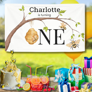Banderoles Fête d'anniversaire personnalisée pour un an sur l