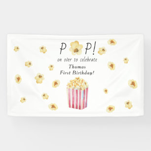 Banderoles Fête d'anniversaire pour enfants au popcorn à l'aq