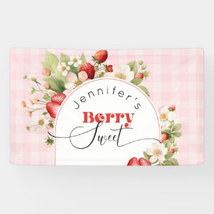 Banderoles Fête d'anniversaire sucrée aux fraises