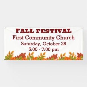 Banderoles Fête d'automne sur le thème des feuilles d'automne