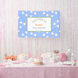 Banderoles Fête de Baby Shower Fille avec Canards Illustrés à