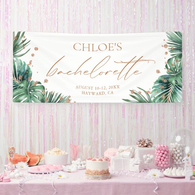 Banderoles Fête de Bachelorette moderne Tropical & Diamond (Fête)