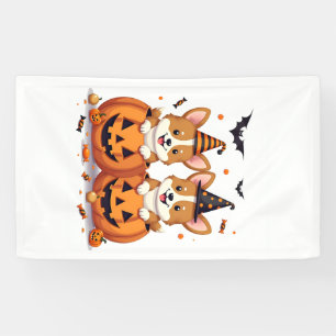 Banderoles Fête de Corgi de citrouille
