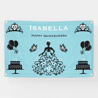 Banderoles Fête de couronne de Quinceanera 15 ans