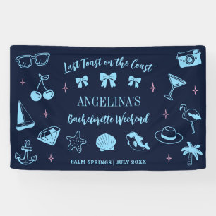 Banderoles Fête de Fiançailles de Fille sur la Plage Doodle d