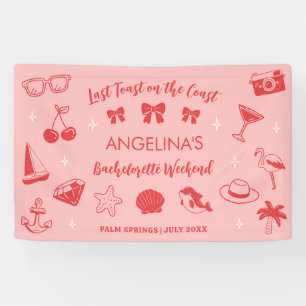 Banderoles Fête de Fille sur la Plage Gribouillage Côté Mer