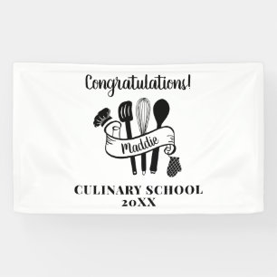 Banderoles Fête de fin d'études de l'école de cuisine personn