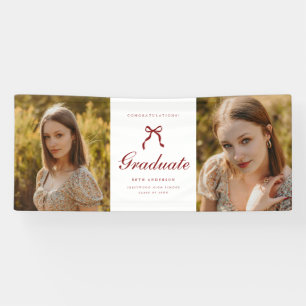 Banderoles Fête de remise de diplômes Moderne Coquette Rouge 