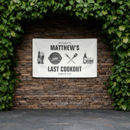Banderoles Fête d'enterrement de vie de garçon Barbecue Grill