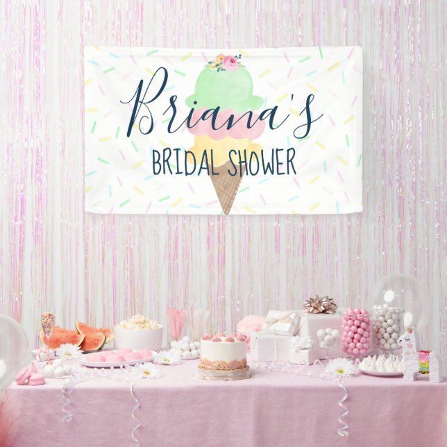 Banderoles Fête des mariées de crème glacée (Fête)