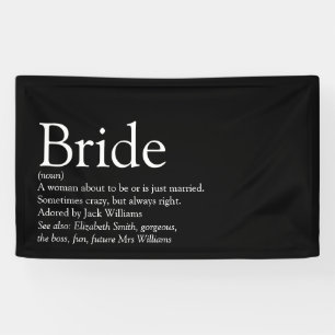 Banderoles Fête des mariées De Définition De Mariage Noir Et 
