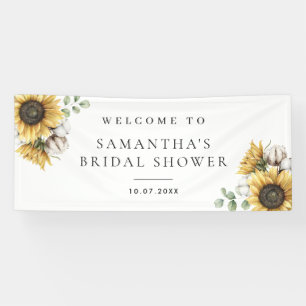 Banderoles Fête des mariées d'été du tournesol floral