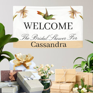 Banderoles Fête des mariées   Elégante aquarelle de colibri