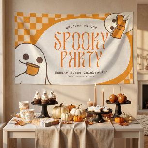Banderoles Fête d'Halloween Fantôme Mignon Rétro