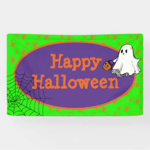 Banderoles Fête d'Halloween Fantôme Mignon Trick or Treat