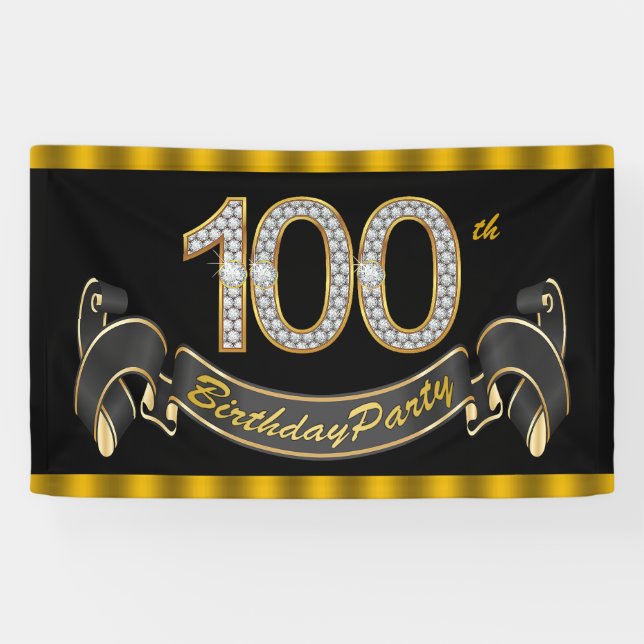 Banderoles Fête du 100e anniversaire (Horizontal)