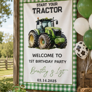 Banderoles Fête du 1er anniversaire de Tracteur Fun Farm