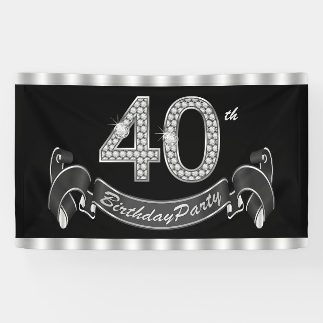 Banderoles Fête du 40e anniversaire (Horizontal)
