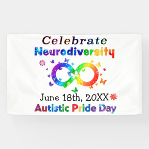 Banderoles Fêter la Neurodiversité Journée de la Fierté autis