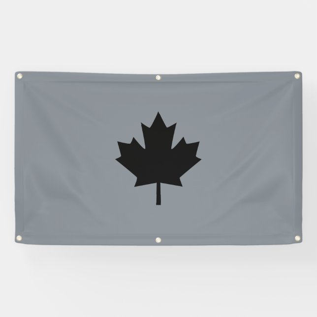 Banderoles Feuille d'érable noire canadienne (Horizontal)
