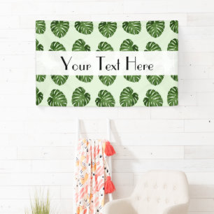 Banderoles Feuilles de palmiers, Feuilles verts, Motif tropic