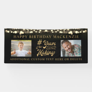 Banderoles Feux d'anniversaire Année photo dans la fabricatio