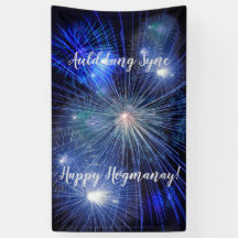 Feux d'artifice de Hogmanay Auld Lang Syne