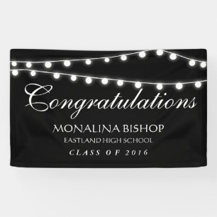 Banderoles Ficelle blanche de diplômé de félicitations de