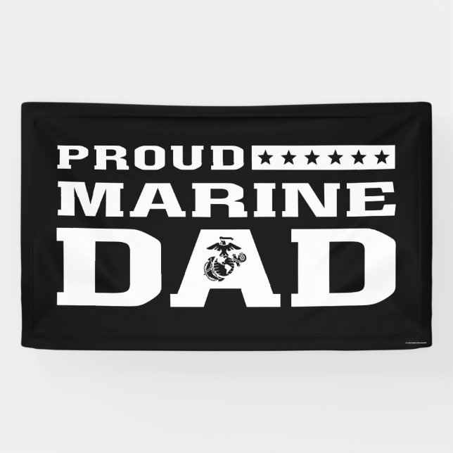 Banderoles Fier Marine Papa - Blanc (Horizontal)