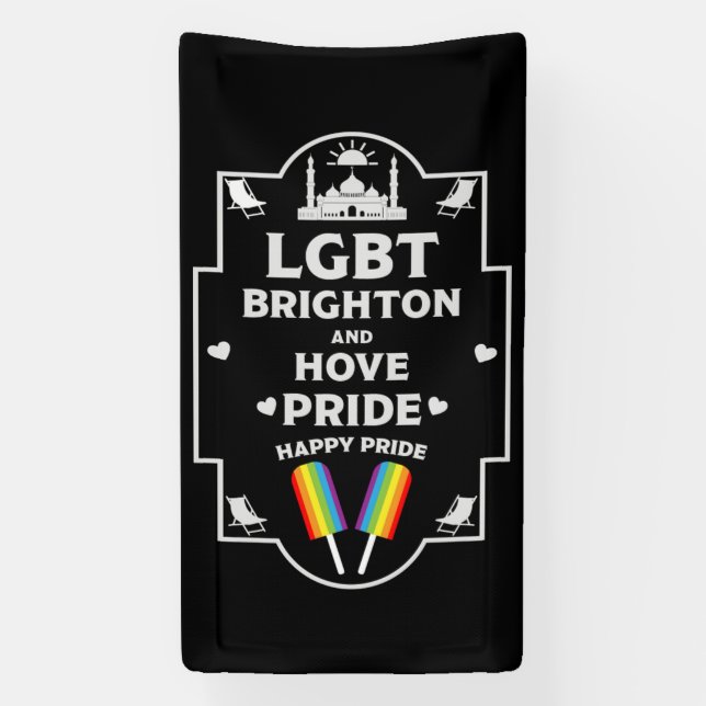 Banderoles Fierté de Brighton et de Hove (Verticale)