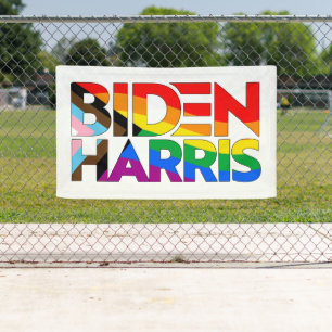 Banderoles Fierté de progrès Biden Harris LGBTQ+