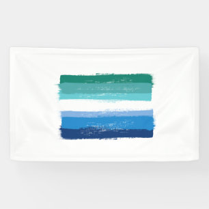 Banderoles FIERTE GAY MASCULINE PEINTE - Azur
